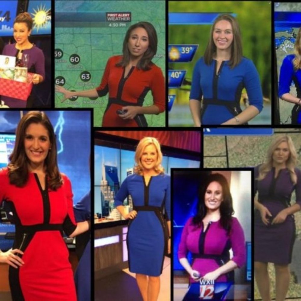 Royal Blue Colorblock Viral Dress 3/4 Sleeve